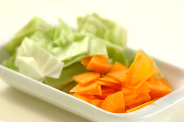 レンジ蒸し野菜のユズ風味の作り方の手順1