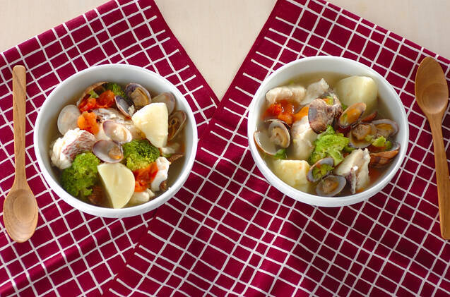 魚介のサフランスープ