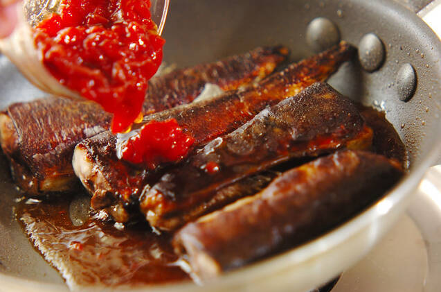 梅風味焼きサンマの作り方の手順6