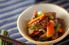 牛肉とコンニャクのきんぴら