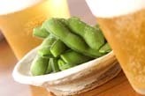 ゆで枝豆・ビール