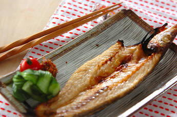 カマスの干物焼き