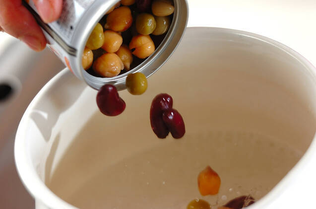 ミックスビーンズの甘煮の作り方の手順1