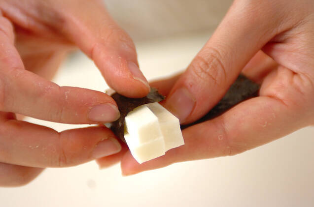 大和芋の磯辺揚げの作り方の手順2