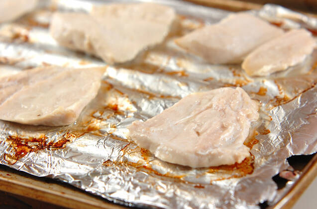 鶏ささ身のピリ辛のり焼きの作り方の手順3