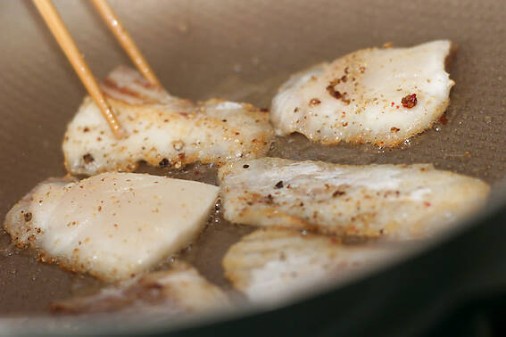 押し豆腐の和風カナッペの作り方の手順3