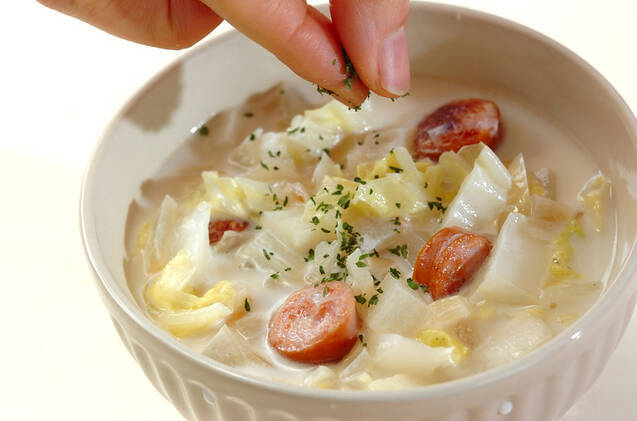 具だくさんのミルクスープの作り方の手順6