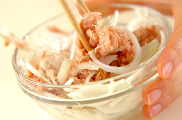 新玉ネギのせバゲットの作り方の手順2