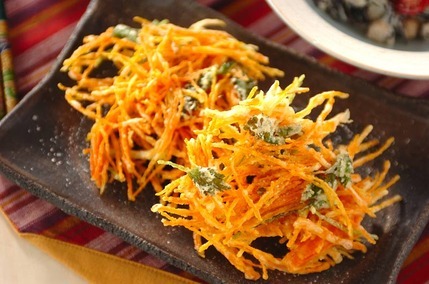 サクサク！ニンジンのシンプルかき揚げ