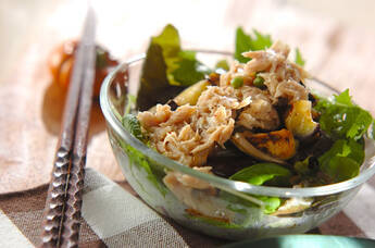 ナスのツナドレッシングサラダ