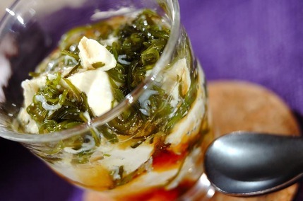 めかぶの混ぜ混ぜ豆腐