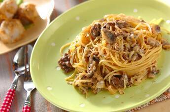 サワークリームを活用!簡単牛肉のパスタ