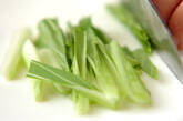 チンゲンサイのスープの下準備1