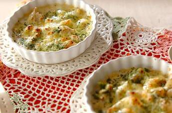 ウドと菜の花のグラタン