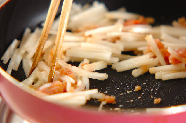 大根の明太子炒めの作り方の手順4