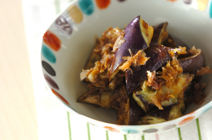 レンジナスのショウガじょうゆ和え