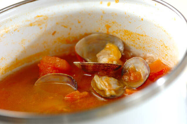 トマトとアサリのスープの作り方の手順3