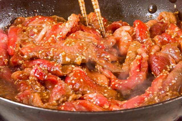 ご飯がすすむ！たっぷり焼き肉丼の作り方の手順6