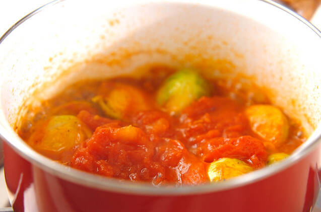 芽キャベツのトマト煮の作り方の手順5