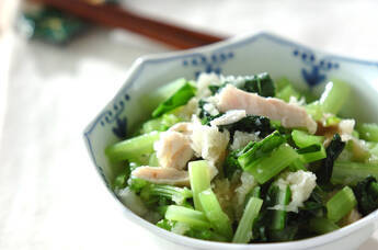 ささ身と小松菜のみぞれ和え