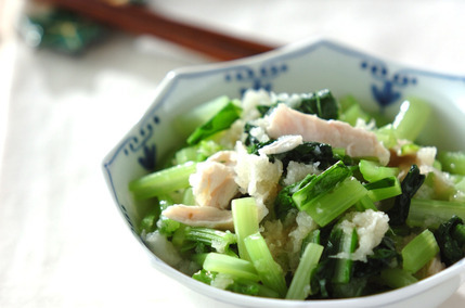 ささ身と小松菜のみぞれ和え