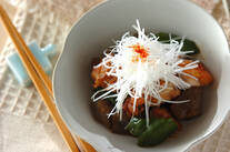 鶏肉と板コンの炒め煮