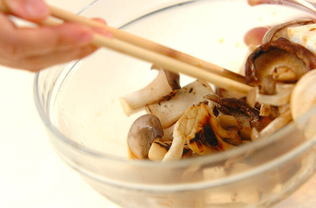 ひと味違うキノコご飯の作り方の手順2