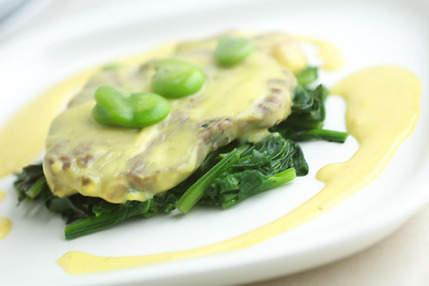 豚肉のエッグレモンソース