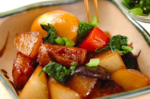 卵がたまらない！豚肉と大根のコーラ煮の作り方の手順9