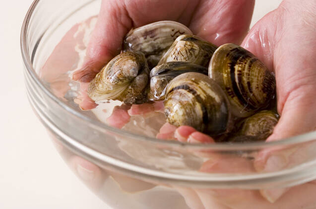 ハマグリ湯豆腐の作り方の手順1