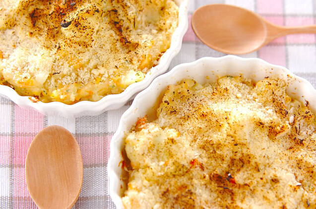 ポテトと鮭のグラタン