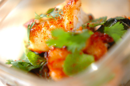 エビとキュウリの炒め物