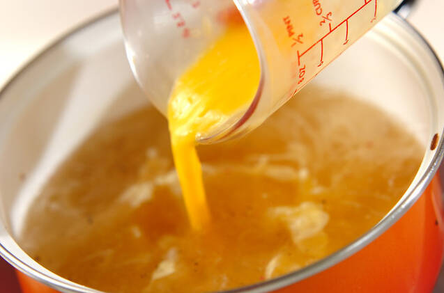 ライスペーパー入りスープの作り方の手順5