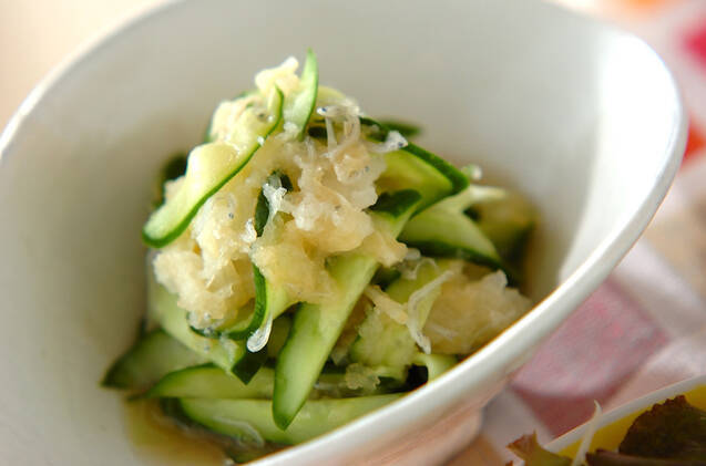 キュウリの甘酢ショウガ和え