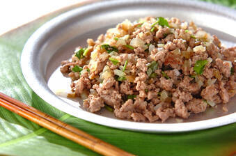 ひき肉のエスニック炒め