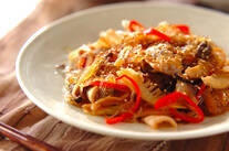 春雨と豚バラ肉の中華炒め