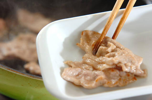 薄切り豚肉のショウガ焼きの作り方の手順5