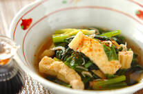 青菜と油揚げのサッと煮