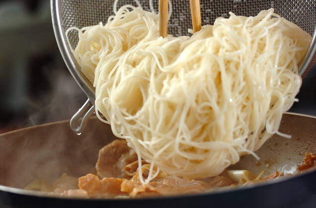 すき焼き風素麺の作り方の手順7