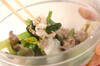 豚肉と小松菜のからししょうゆ和えの作り方の手順3