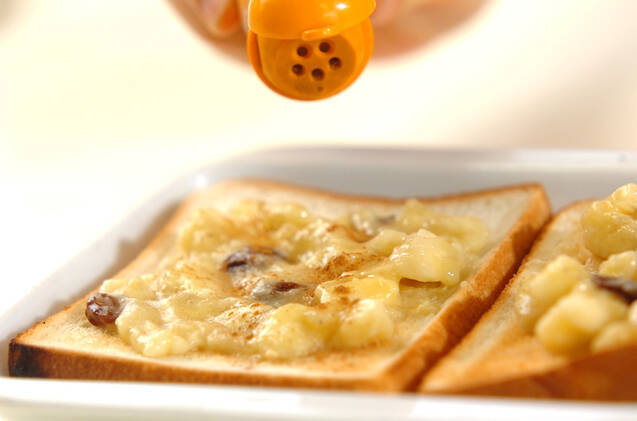 とろとろバナナジャムトーストの作り方の手順3