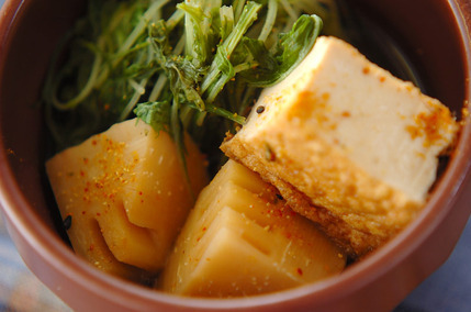 青菜と厚揚げの煮物