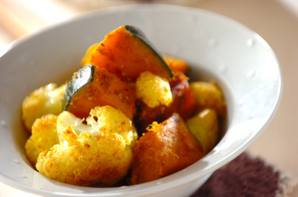 カボチャとカリフラワーのサブジ