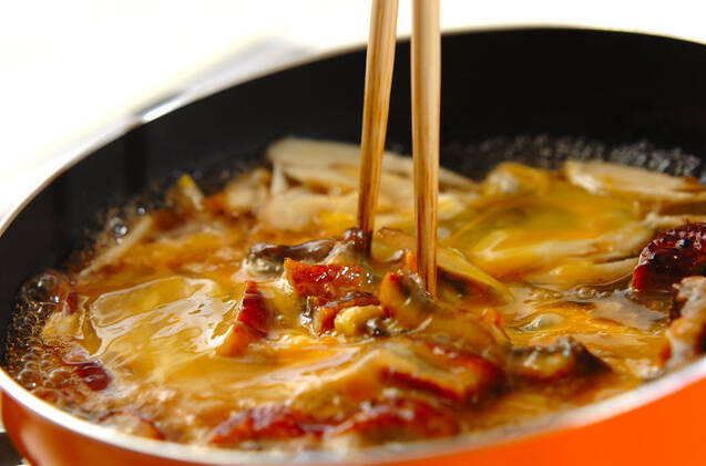 ウナギとゴボウの卵とじの作り方の手順6