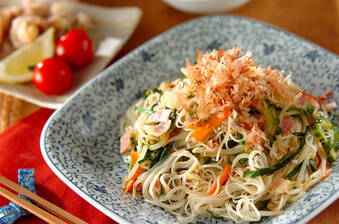 ゴーヤ入り素麺チャンプルー