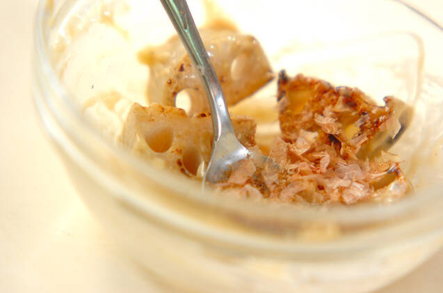 レンコンのマヨおかか和えの作り方の手順3