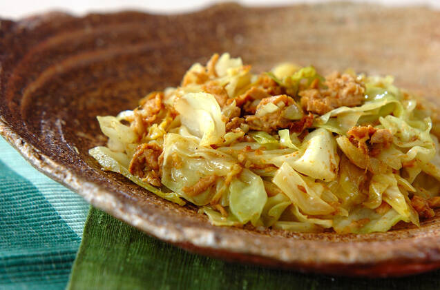 キャベツとツナのサブジ