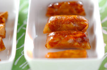 大学イモ風シナモン春巻き