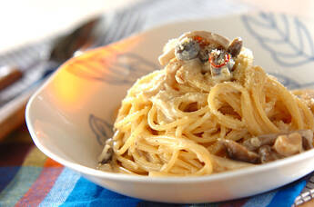 たっぷりキノコのパスタ