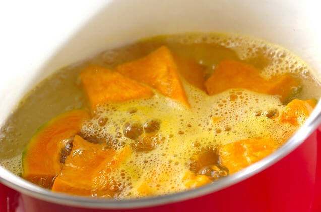 カボチャのピーナッツ和えの作り方の手順3